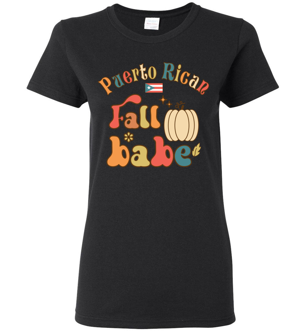 Puerto Rican Fall Babe Ladies T-Shirt (Small-3XL)