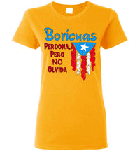 Thumbnail for Boricuas Forgive but Don't Forget Ladies T-Shirt (Small-3XL)