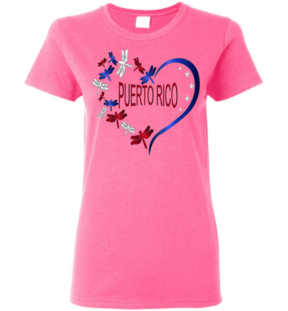 Puerto Rico Butterfly Heart - Ladies Tee (SM-3XL)