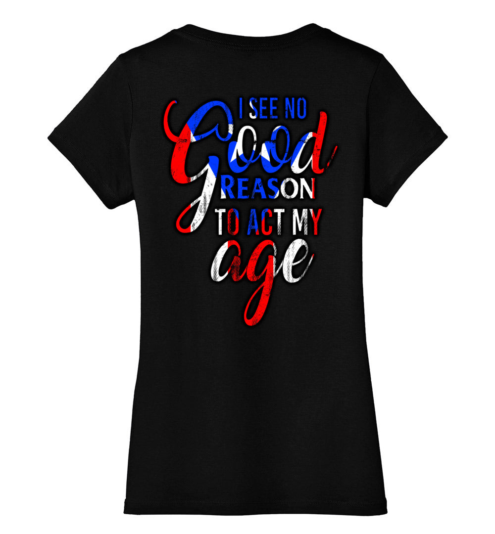 No Good Reason (Xsm-4XL) V-Neck T-Shirt