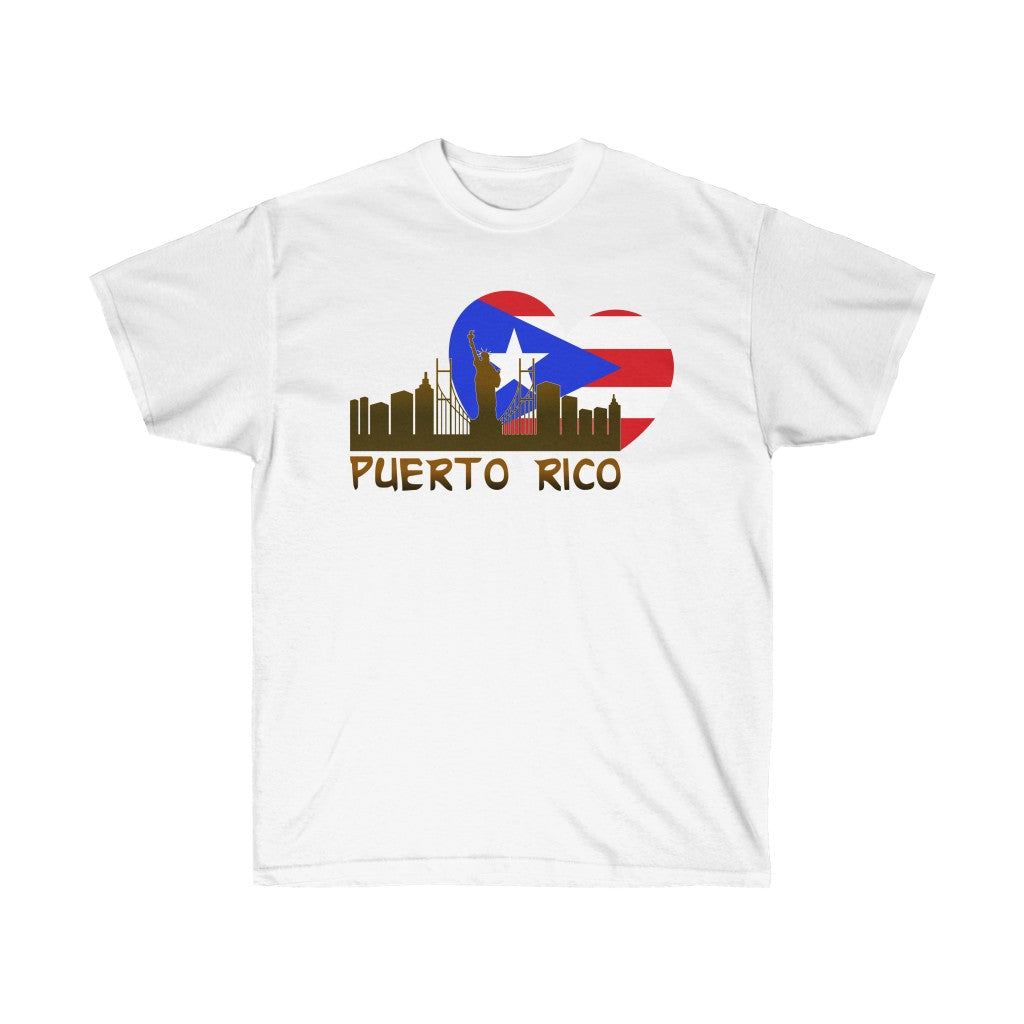 NY Puerto Rico Heart Silhouette - Unisex Ultra Cotton Tee