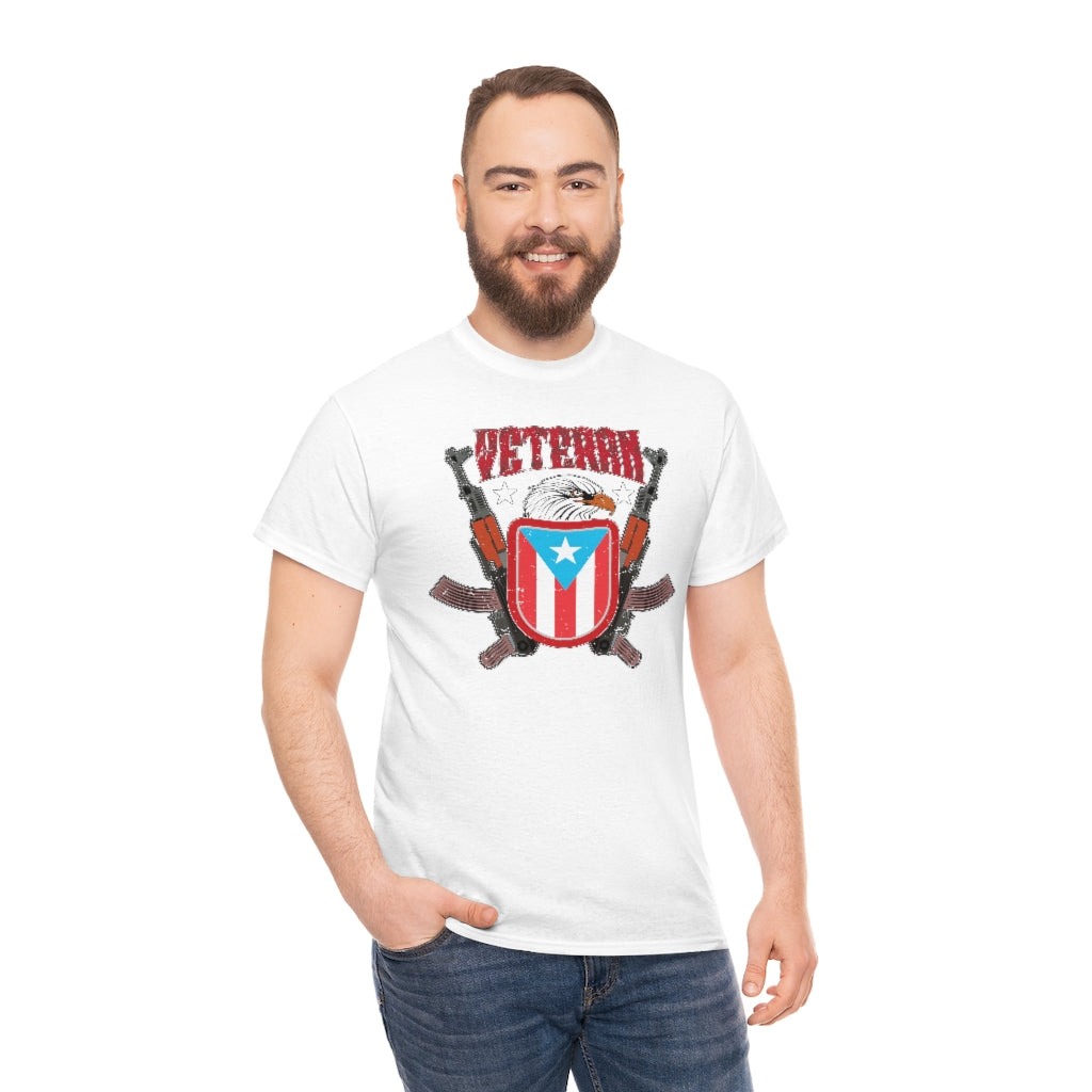 Puerto Rico Veteran Eagle Shield Unisex Jersey T-Shirt