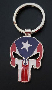 Thumbnail for Punisher PR Flag Skull Keychain