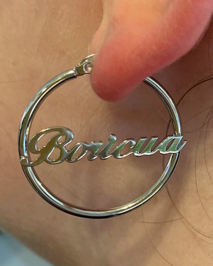 Boricua 1.25" Hoop Earrings
