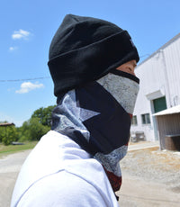 Thumbnail for Bandana Mask With Ear Loops (Gaiter) - Puerto Rican Pride