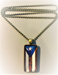 Thumbnail for Men's Ball Chain Flashy Flag Necklace