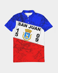 Thumbnail for SAN JUAN Men's Slim Fit Short Sleeve Polo - Puerto Rican Pride