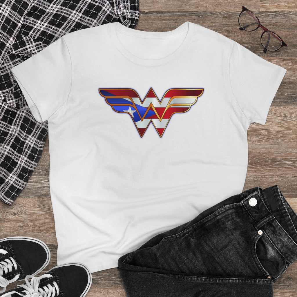 Boricua Wonder Woman 3 Ladies' 5.3 oz. T-Shirt