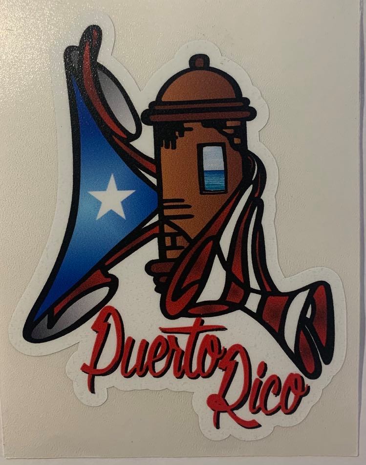 Puerto Rico Flag Draped Garita Decal