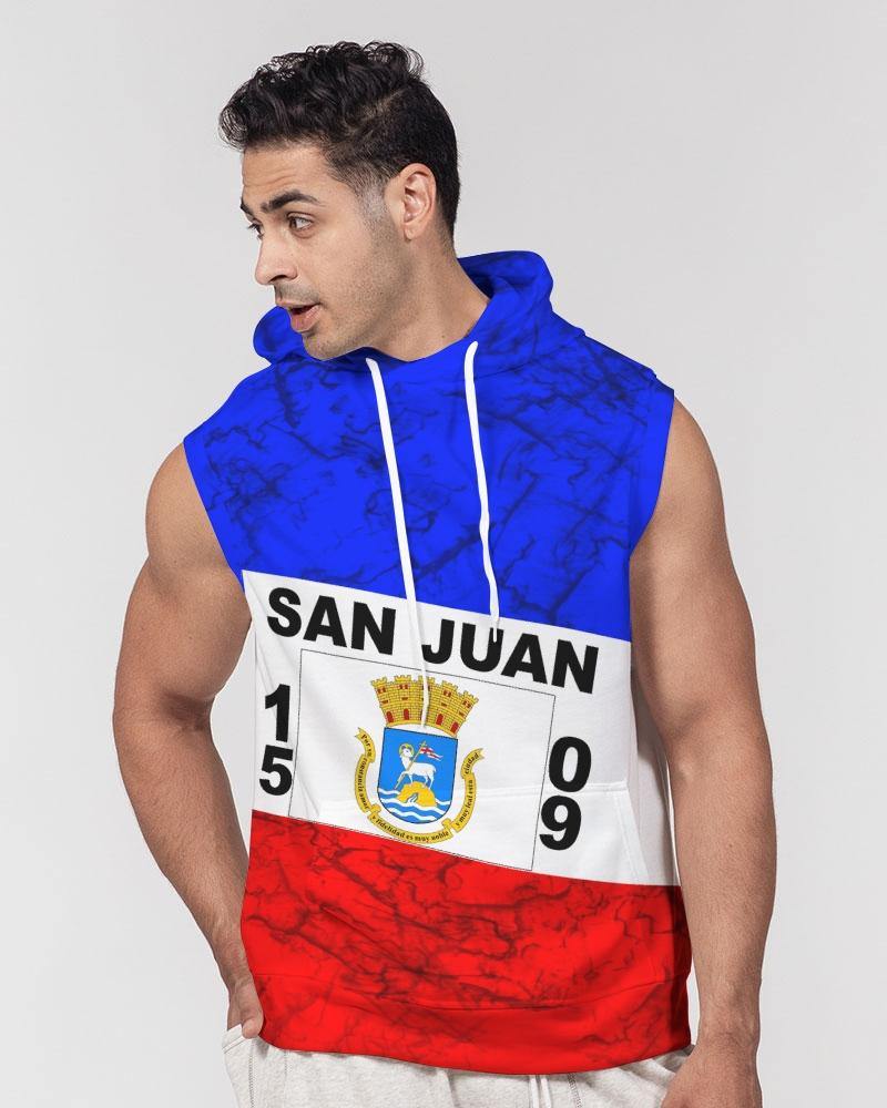 SAN JUAN Premium Heavyweight Sleeveless Hoodie - Puerto Rican Pride
