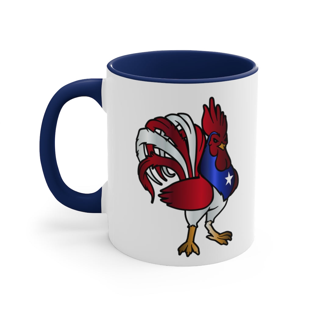 Proud Puerto Rico Rooster - Accent Coffee Mug, 11oz