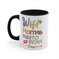 Thumbnail for WIFE - BOSS  Accent Coffee Mug, 11oz