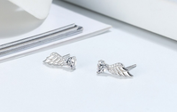 Thumbnail for EAGLE WINGS STERLING SILVER EARRING or NECKLACE