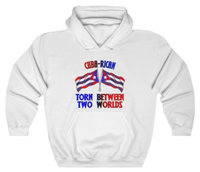 Thumbnail for Cuba Rican Torn Between Two Worlds - Unisex Heavy Blend™ Hooded Sweatshirt