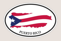 Thumbnail for Oval Puerto Rico Flag / Island Bumper Sticker