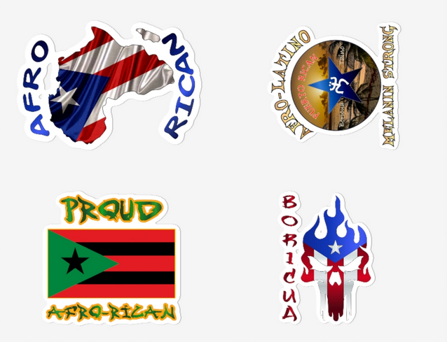 4 Puerto Rico Themed Sticker's Per Sheet (Set 4)