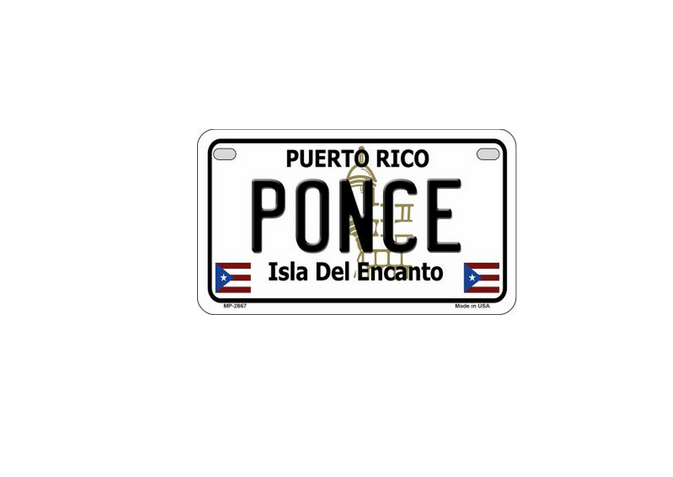 Mini Ponce License Plate