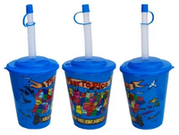 Thumbnail for Puerto Rico Islands Plastic Cup W/ Lids & Straws