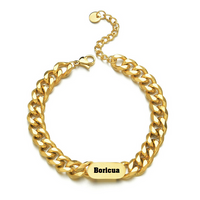 Thumbnail for Boricua Gold Adjustable Length Cuban Chain Bracelet
