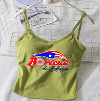 Thumbnail for Boricua De Corazon Camisole Short Tank Top (3 colors)