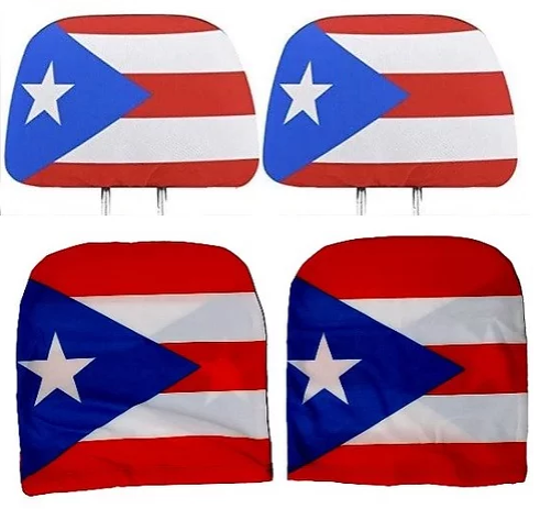 PUerto Rico Flag Car Headrest Covers