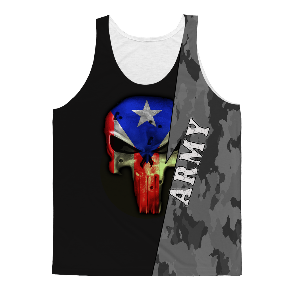 Army Skull All-Over-Print Tank Top