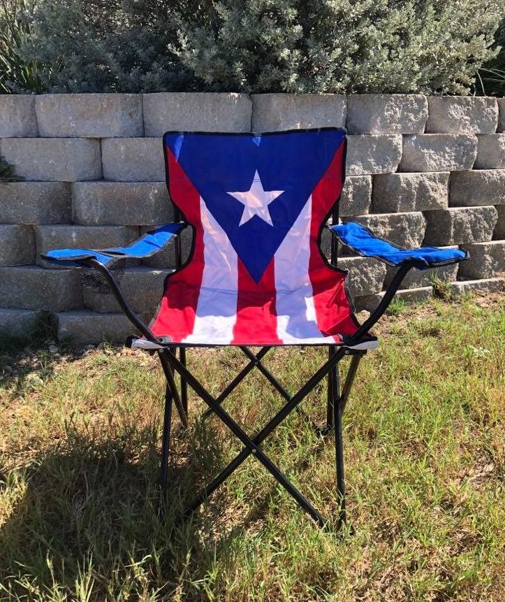 Folding Puerto Rico Flag Camping Chair2