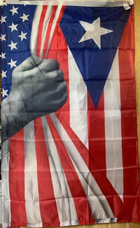 Thumbnail for Puerto Rico and American Reveal Flag 3x5 Foot Nylon