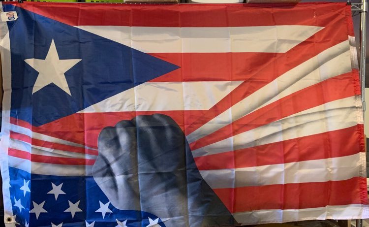 Puerto Rico and American Reveal Flag 3x5 Foot Nylon