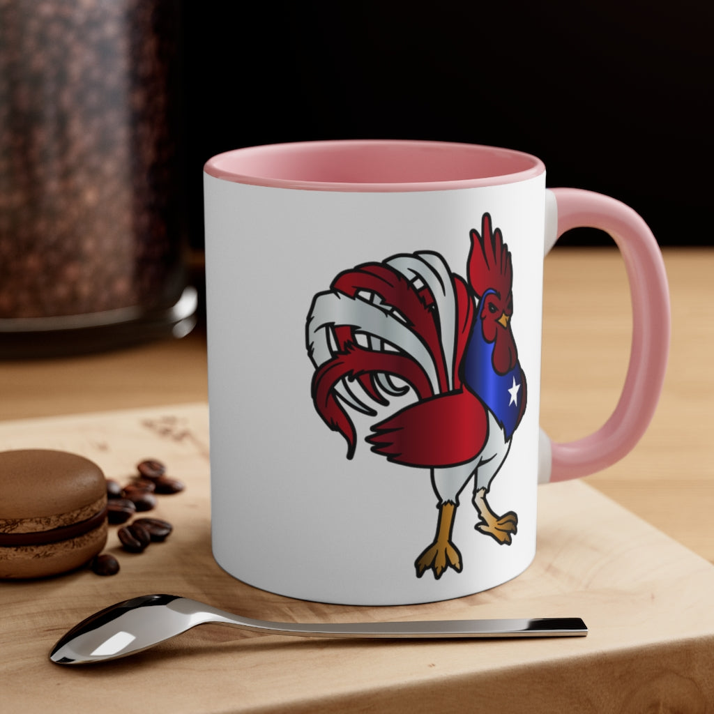 Proud Puerto Rico Rooster - Accent Coffee Mug, 11oz