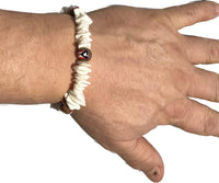 Thumbnail for Puerto Rico Flag Unisex Shells & Coconut Wood Bracelet / Necklace