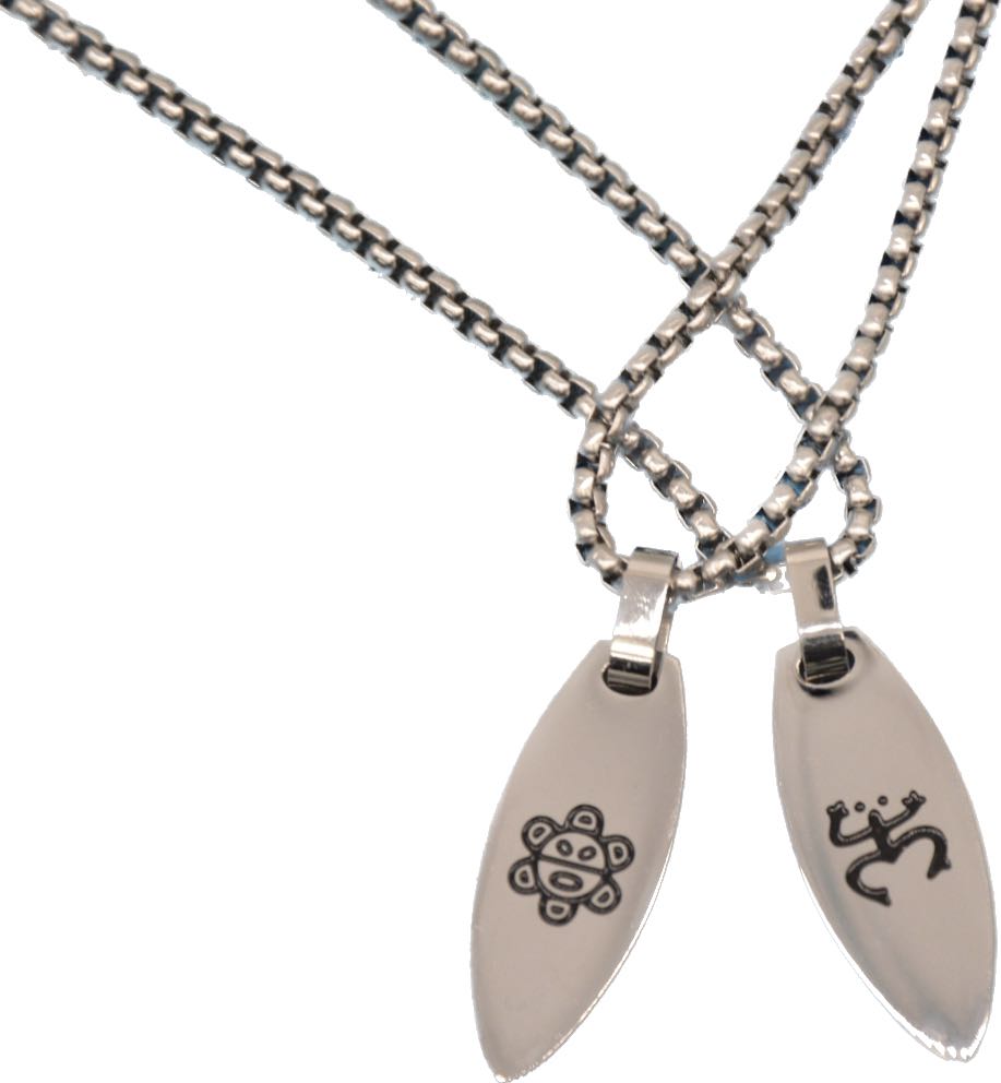 Coqui / Sol Reversible Taino Surfboard Necklace (2 Chain Lengths)