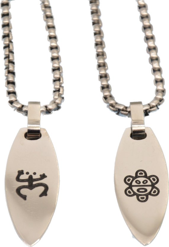 Two Sided Coqui / Sol Taino Necklace (2 Chain Lengths)