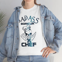 Thumbnail for Badass Boricua Chef Unisex Heavy Cotton Tee