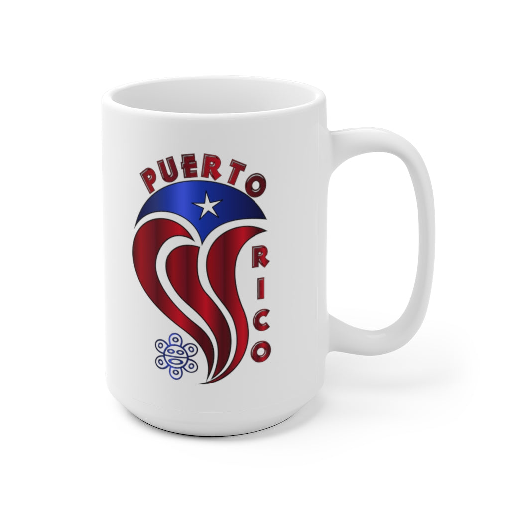 Abstract Puerto Rico Flag - White Ceramic Mug 11 or 15oz