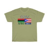 Thumbnail for Afro Rican Flags Best Of Both Worlds - Unisex Heavy Cotton Tee