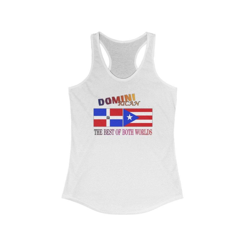 Domini-Rican Women's Ideal Racerback Tank - Puerto Rican Pride