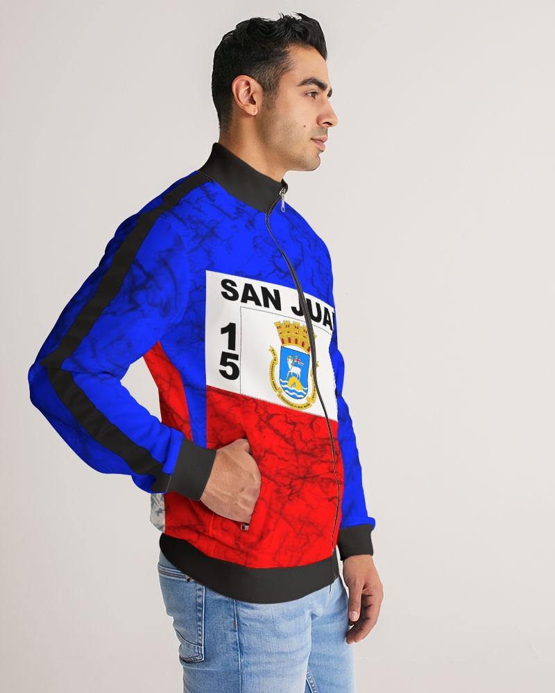 SAN JUAN PREMIUM Stripe-Sleeve Track Jacket - Puerto Rican Pride