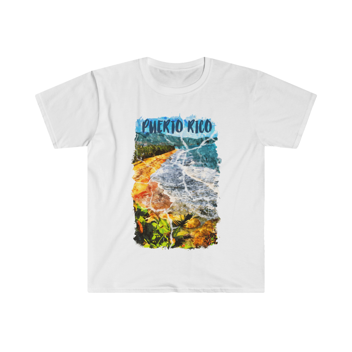 Puerto Rico in Abstract - Unisex Softstyle T-Shirt