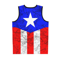 Thumbnail for Boricua Coqui Basketball Jersey With Full Back PR Flag