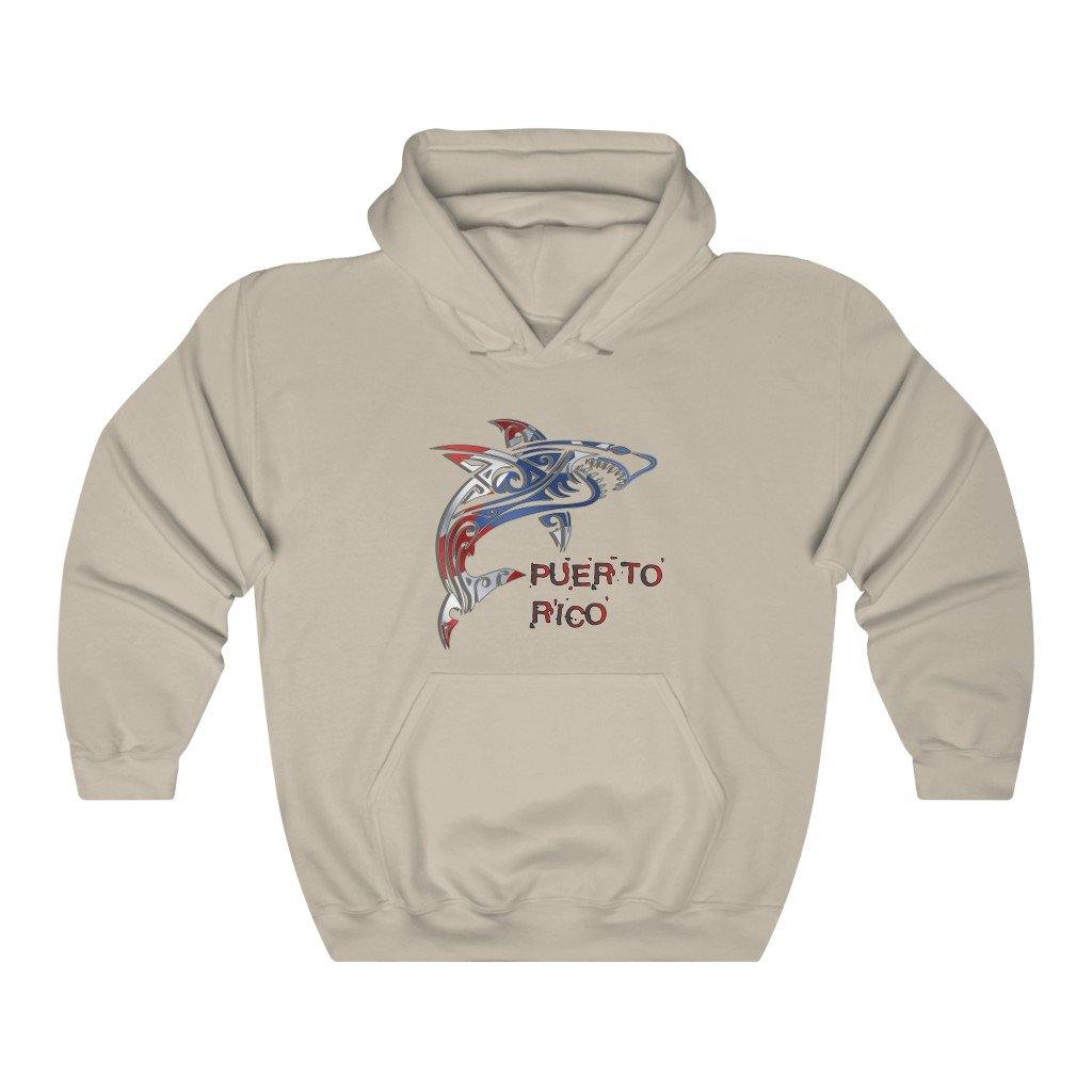 Puerto Rico Shark - Unisex Heavy Blend™ Hooded Sweatshirt - Puerto Rican Pride