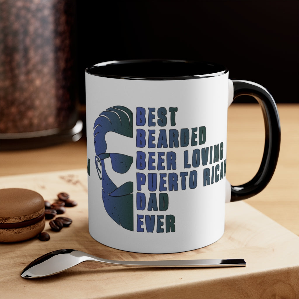Best Bearded Dad - Accent Coffee Mug, 11oz