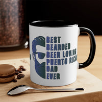 Thumbnail for Best Bearded Dad - Accent Coffee Mug, 11oz