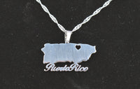 Thumbnail for Puerto Rico Island Heart Necklace