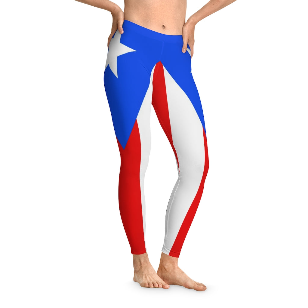 Puerto Rico Flag Stretchy Leggings