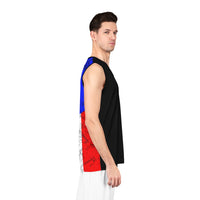 Thumbnail for Boricua Coqui Basketball Jersey With Full Back PR Flag