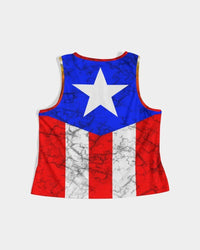 Thumbnail for BORICUA Black Flag Women's Cropped Tank - Puerto Rican Pride