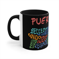 Thumbnail for Puerto Rico Island Words - Accent Coffee Mug, 11oz
