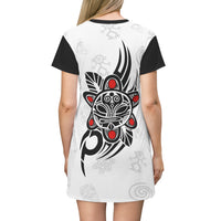 Thumbnail for Tattoo Taino All Over Print T-Shirt Dress