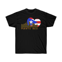 Thumbnail for NY Puerto Rico Heart Silhouette - Unisex Ultra Cotton Tee